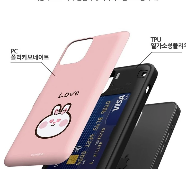 갤럭시S24FE SM-S721N 캐릭터 범퍼 케이스 래빗이모티콘 앵그리 마그네틱 도어